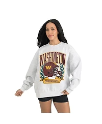Gameday Couture Women's Gray Washington Commanders Heritage Premium Fleece Pullover Sweatshirt