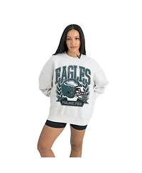 Gameday Couture Women's Gray Philadelphia Eagles Heritage Premium Fleece Pullover Sweatshirt