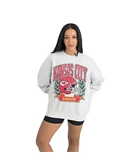 Gameday Couture Women's Gray Kansas City Chiefs Heritage Premium Fleece Pullover Sweatshirt