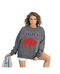 Gameday Couture Women's Gray Buffalo Bills Ready to Rumble Premium Fleece Pullover Sweatshirt