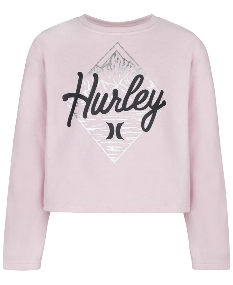 Hurley Girls 7-16 Lurex Fleece Crewneck Sweatshirt