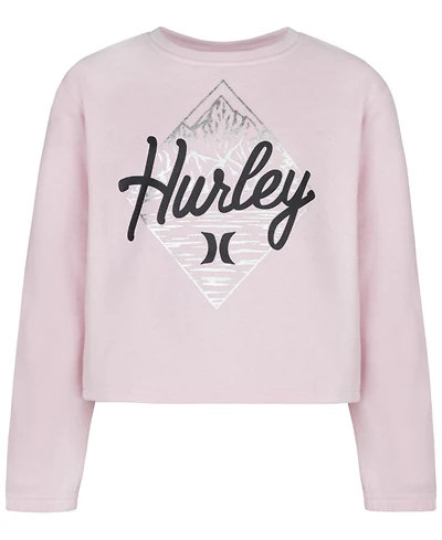 Hurley Girls 7-16 Lurex Fleece Crewneck Sweatshirt