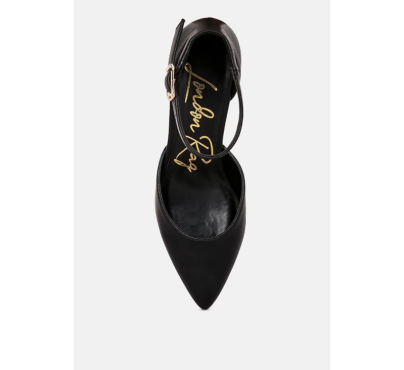 Myla Faux Leather Metallic Sling Heeled Sandals Women