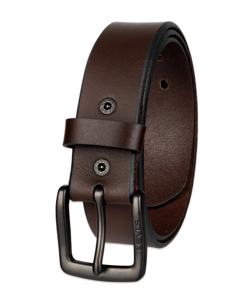 Levi's Men's Two-Tone Belt and Key Fob Set