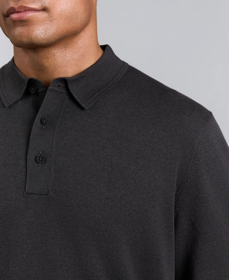 Kenneth Cole Men's Long Sleeve Polo Sweater