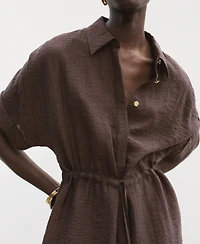 Mango Women's Adjustable Waist Lyocell Shirt