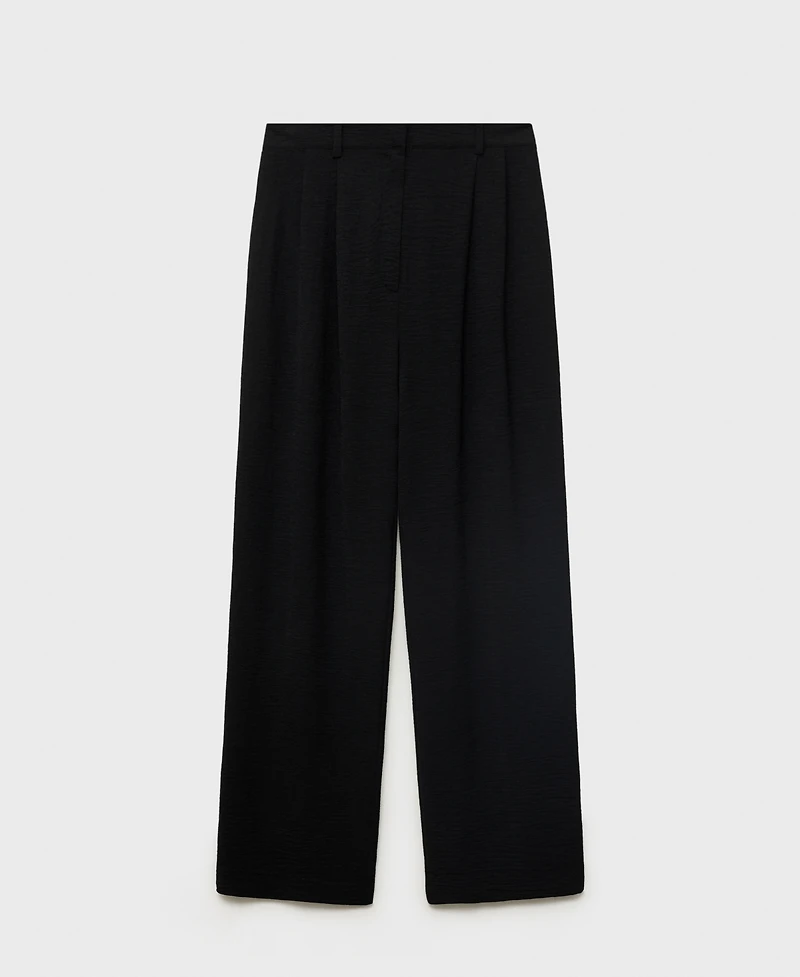Mango Women's Straight-Fit Pleated Pants