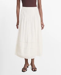 Mango Women's Lace Cotton Skirt