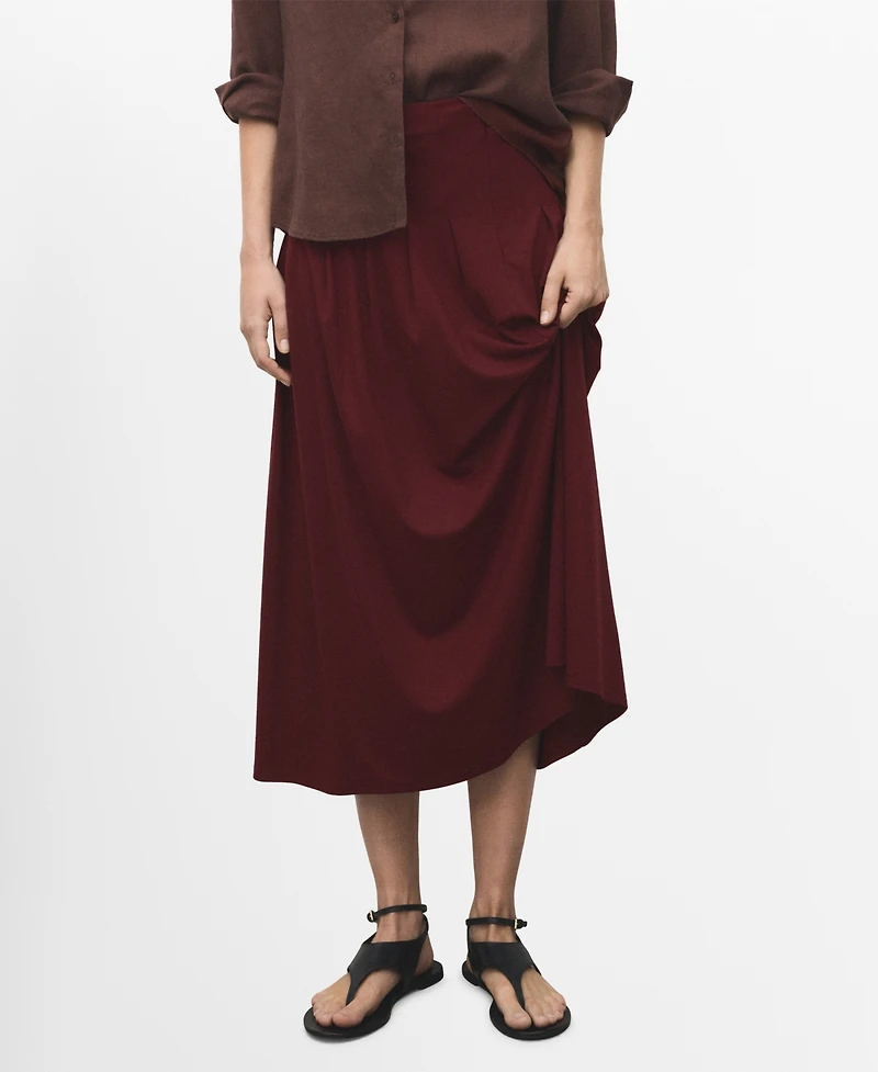 Mango Women's Plank Midi Skirt