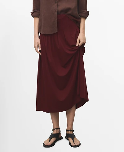 Mango Women's Plank Midi Skirt