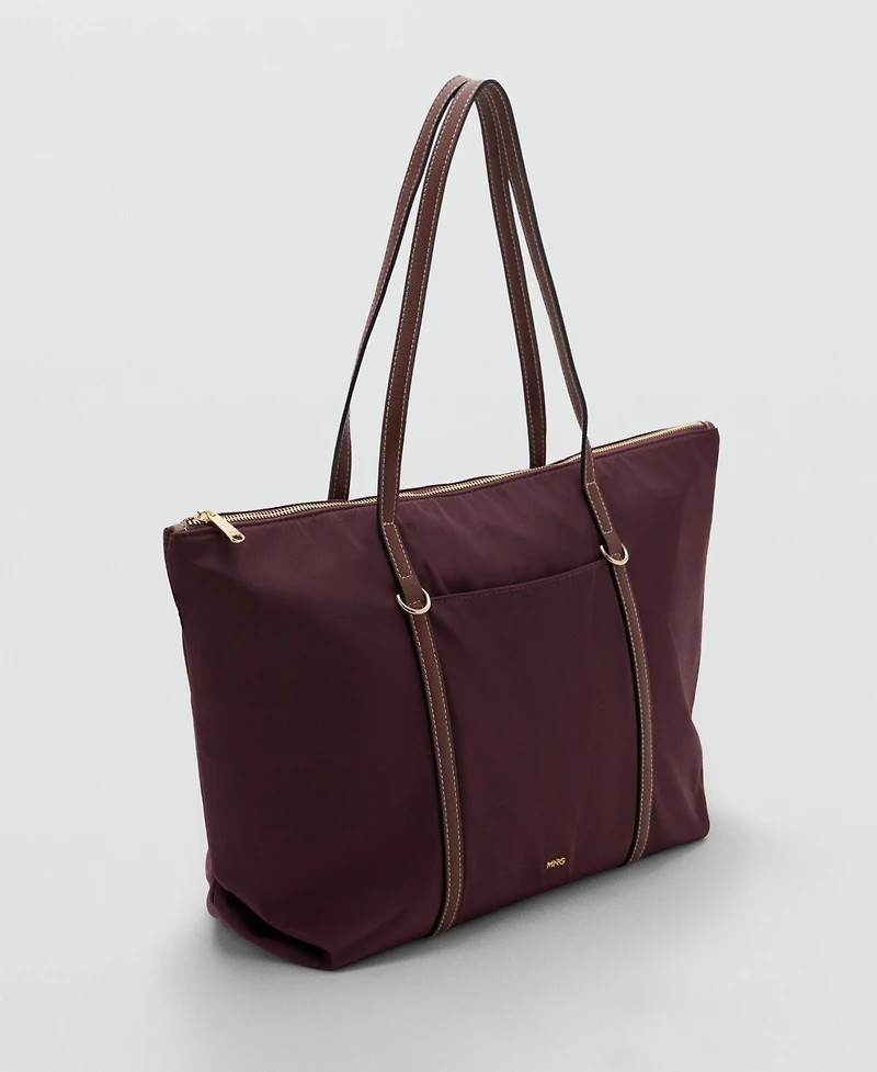 Mango Women's Double Handle Shopper Bag