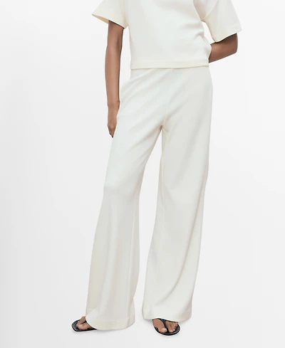 Mango Women's Straight-Fit Cotton Pants