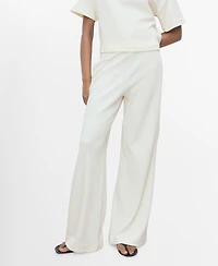 Mango Women's Straight-Fit Cotton Pants