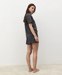 Mango Women's 2-Piece Cotton Short-Sleeved Pajamas