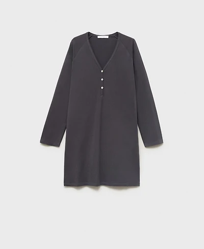 Mango Women's Button Detail Cotton Nightdress