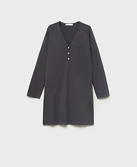 Mango Women's Button Detail Cotton Nightdress