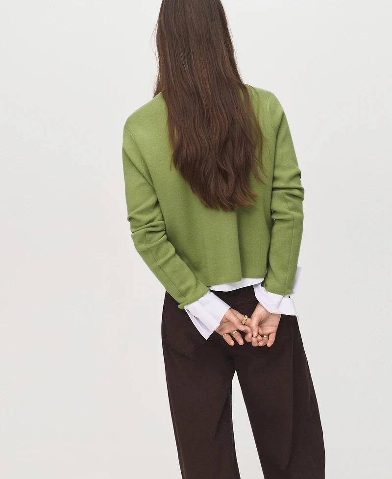 Mango Women's Perkins Neck Knitted Sweater