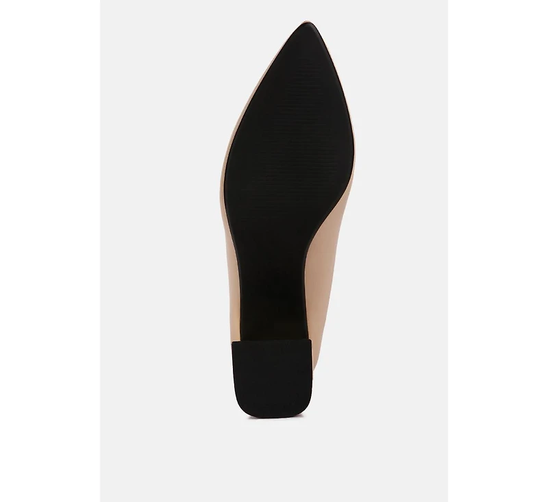 Casey Metallic Detail Block Heel Pumps Women