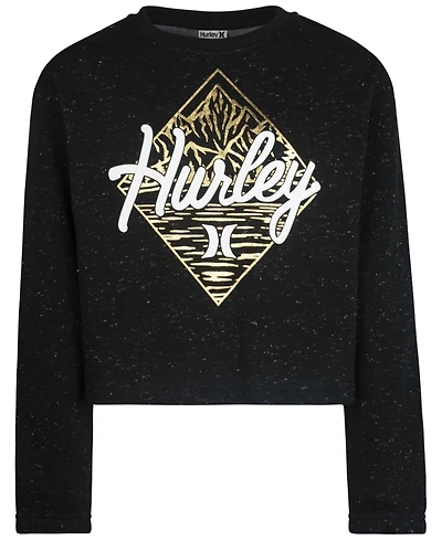 Hurley Girls 7-16 Lurex Fleece Crewneck