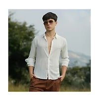 Campus Sutra Men's Ridge-Striped Shirt