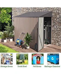 Aecojoy 4'x7' Lean to Shed Outdoor Storage