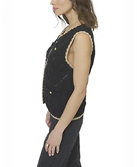 Central Park West Women's Brooke Pointelle Cable Vest