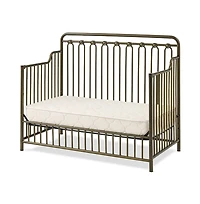 L.a. Baby Baldwin 4 in 1 Convertible Full Sized Metal Crib in Golden Nuggest