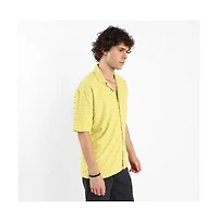 Campus Sutra Men's Swish-Textured Shirt