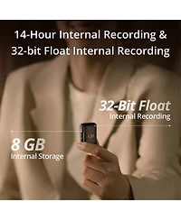Dji Mic 2 (1 Tx + 1 Rx), Wireless Microphone with Noise Cancelling, 250m (820 ft.) Range, Microphone for iPhone, Android, Camera, Vlogs, Bundle with T