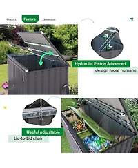 Aecojoy 46 Cu.Ft Outdoor Trash Can Storage Shed