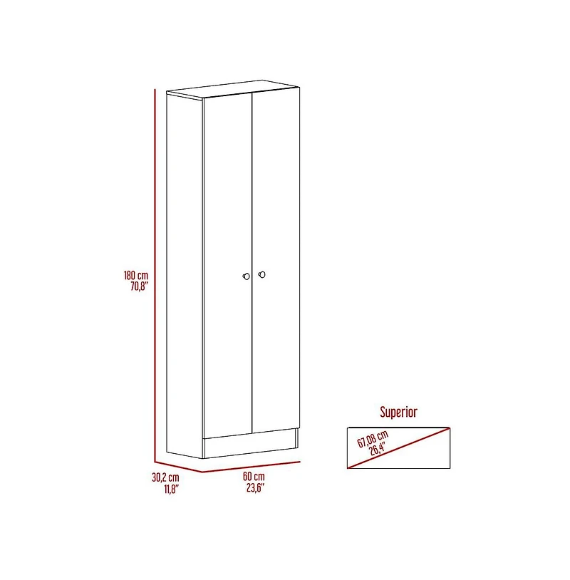 Tuhome Multistorage Pantry Pearl Mdf