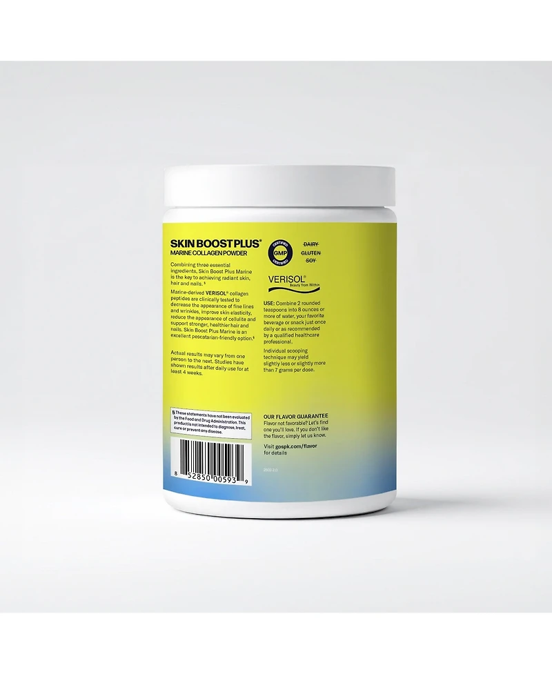 Sparkle Wellness Marine Skin Boost Plus (No Flavor) [50-Serves] Collagen Powder with Marine-derived Verisol Bioactive Hydrolyzed Peptides, Vitamin C &