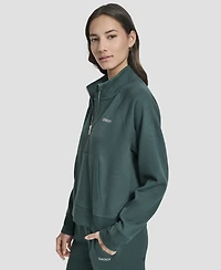 Dkny Sport Women's Studded-Logo Half-Zip Sweatshirt