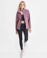 Dkny Women's Full-Zip Varsity Logo Top