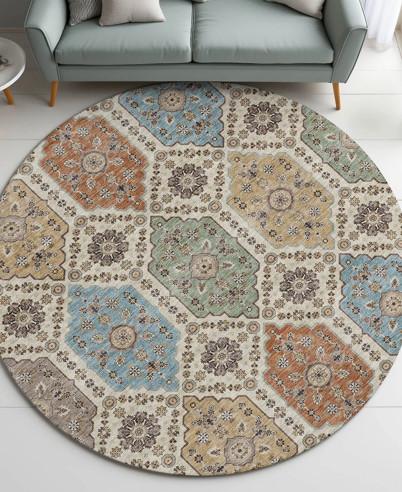 Dalyn Silk Road Washable SR7 8'x8' Round Area Rug