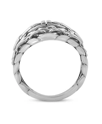 American West Jewelry Sterling Silver Stirrup Chain Ring
