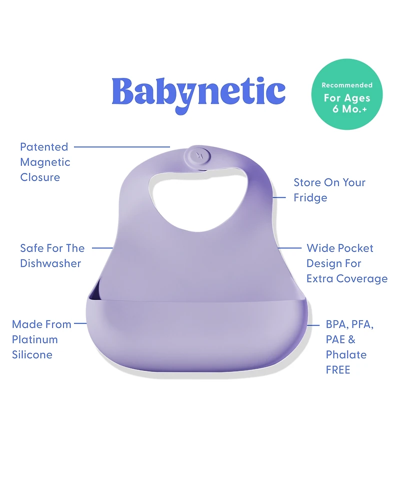 Babynetic Unisex Magnetic Silicone Bib