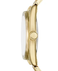Folio Women's Quartz Three-Hand Gold Alloy Watch Set, 27mm