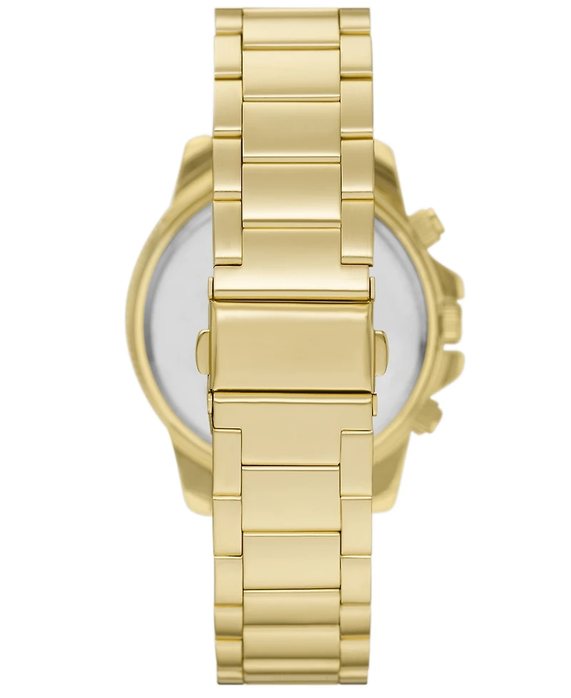 Folio Men's Quartz Three-Hand Gold Alloy Watch Set, 43mm
