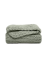 ienjoy Home Eucalyptus Oversized Chunky Hand-knit Throw, 59" x 47"