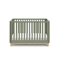 Storkcraft Santos 3-in-1 Convertible Crib (Olive with Natural)