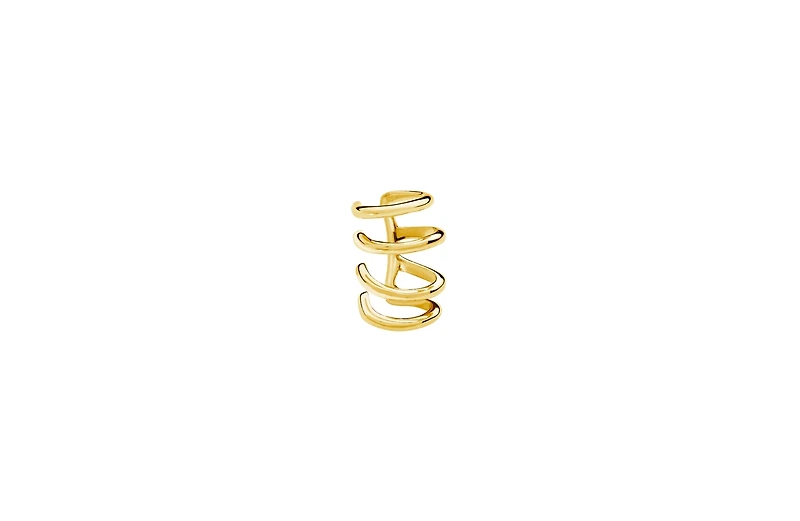 Lucy Quartermaine Waterfall High Ear Cuff In Gold Vermeil