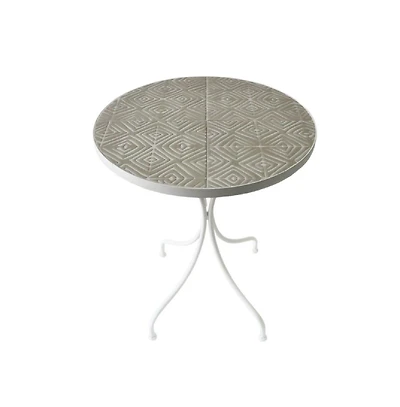Jiallo Mosaic Peace Lily Accent Table