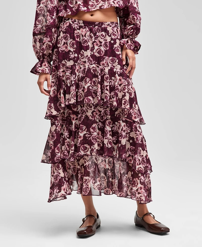 And Now This Women's Tiered Ruffle Midi Skirt, Macy's Exclusive