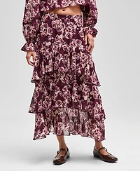 And Now This Women's Tiered Ruffle Midi Skirt, Macy's Exclusive