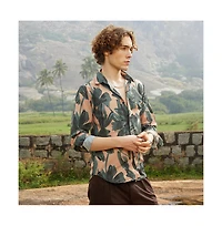 Campus Sutra Men's Artistic Botanical Shirt