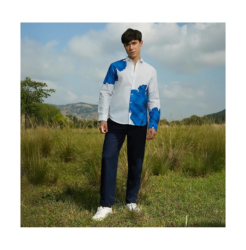 Campus Sutra Men's Primrose Flora Shirt