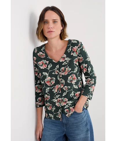 Seasalt Cornwall Women's Studio Glass Quarter Sleeve Top