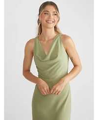 Six Stories Women's Cowl Front Crepe Bridesmaid Dress