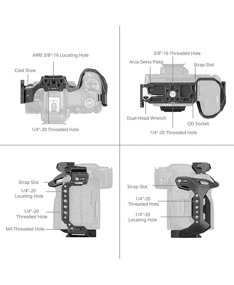 SmallRig Black Mamba Camera Cage for Canon Eos R5 Mark Ii